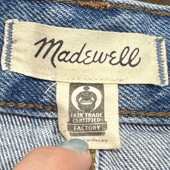Madewell Relaxed Denim Shorts Foxglen Wash Cut Off Style AJ241 Size 25 - Picture 4 of 7